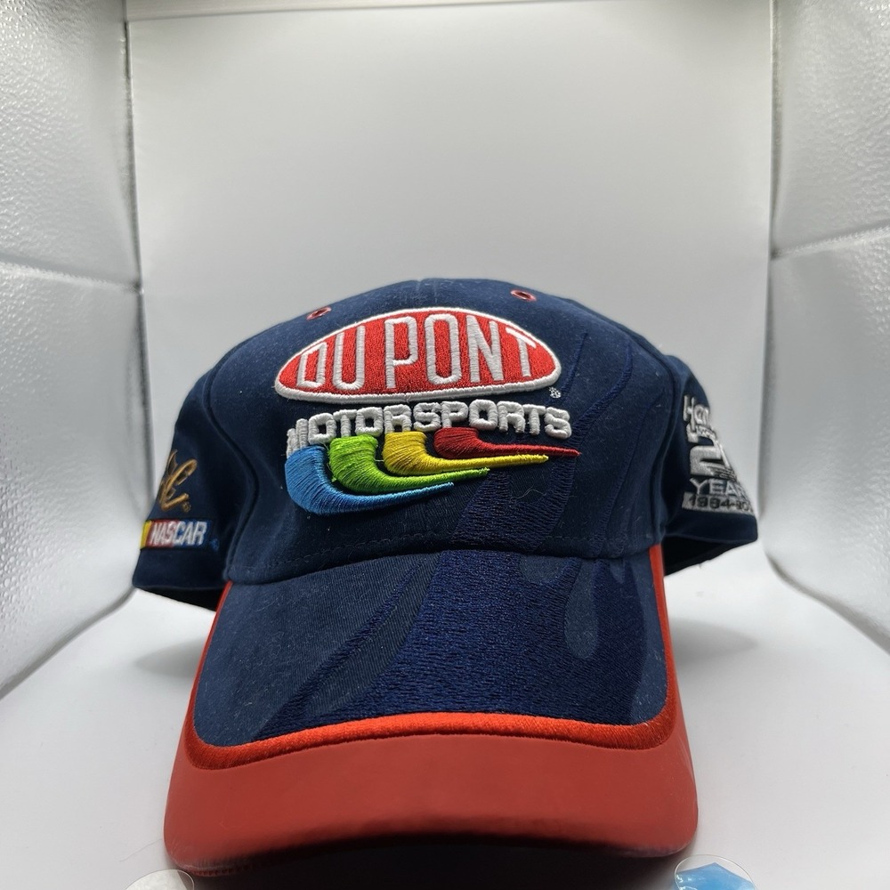 Vintage Chase Authentics Jeff Gordon #24 Hat Baseball Cap OS Stretch Flames Blue